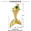 304 Stainless Steel Pendants STAS-OY001-11G-2