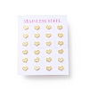 304 Stainless Steel Tiny Heart Stud Earrings with 316 Stainless Steel Pins for Women EJEW-J043-05G-3