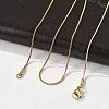 PVD Vacuum Plating 304 Stainless Steel Snake Chains Necklaces NJEW-O058-24G-2