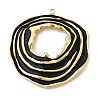 304 Stainless Steel Enamel Big Pendants STAS-P427-03G-01-1