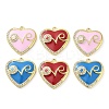 Brass Micro Pave Clear Cubic Zirconia Pendants KK-F871-12G-1
