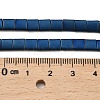 Electroplated Frosted Non-magnetic Synthetic Hematite Beads Strands G-G089-B01-14-4