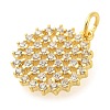 Rack Plating Brass Micro Pave Cubic Zirconia Pendants KK-S396-29G-2