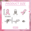 30Pcs AIDS/Breast Cancer Awareness Ribbon Enamel Pins JEWB-UN0001-07-3