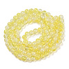 Transparent Crackle Baking Paint Glass Beads Strands DGLA-T003-01B-15-2