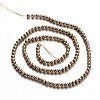 Electroplated Non-magnetic Synthetic Hematite Bead Strands G-E304-51-4mm-2