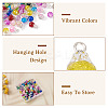 120Pcs 15 Colors Spray Painted Crackle Glass Pendants FIND-KS0001-29-6