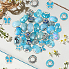 Alloy Rhinestone/Resin European Beads MPDL-SC0001-11B-6