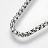 Non-Tarnish 304 Stainless Steel Box chain Necklaces LS-NJEW-F242-13P-D-2