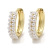 Brass ABS Imitation Pearl Hoop Earrings EJEW-M082-04G-2