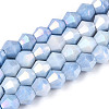 Anti-Tarnish Electroplate Bicone Glass Beads Strands EGLA-T021-6mm-16-09-1