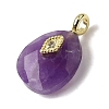 Natural Amethyst Pendants G-Z090-01G-02-2
