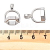 Non-Tarnish 304 Stainless Steel Bead Cap Bails X-STAS-L082-016P-3