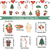 56Pcs 14 Style Christmas Style Alloy Enamel Pendants ENAM-SC0003-73-2