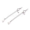 925 Sterling Silver Curb Chain Extenders STER-T008-60S-1