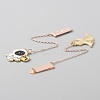 Space Theme Alloy Enamel Astronaut Pendant Bookmarks AJEW-WH0314-111-2