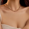 3 Colors 304 Stainless Steel Round Snake Chain Braided 3 Starnd Necklaces for Women NJEW-Z071-01M-1