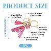Alloy Resin Butterfly Keychains KEYC-TADJ0002-02G-A-2