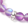 8mm Round Synthetic Moonstone Beaded Stretch Bracelets Making BJEW-JB11394-4