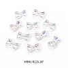 Electroplated Bowknot Resin Cabochons MRMJ-R128-16F-2