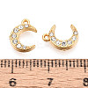 304 Stainless Steel Rhinestone Charms STAS-N110-44G-3