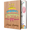 Bamboo Greeting Card & Paper Envelope with Bowknot AJEW-WH0202-007-1