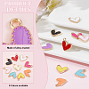 90Pcs 9 Colors Alloy Enamel Charms ENAM-PH0002-80-4