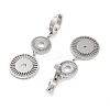 Flat Round 304 Stainless Steel Dangle Earrings EJEW-L283-059P-2