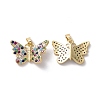 Brass Micro Pave Colorful Cubic Zirconia Pendants KK-E068-VC406-1