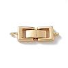 Rack Plating Brass Fold Over Clasps with Loops LS-KK-L184-89G-2