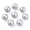 Spray Painted ABS Plastic Imitation Pearl Beads OACR-T015-05C-03-3