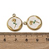 304 Stainless Steel Enamel Pendants STAS-P406-18G-01-3