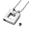 304 Stainless Steel Heart Square Urn Ashes Necklaces STAS-Z106-07P-5