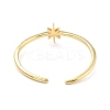 Star Cubic Zirconia Cuff Bangle BJEW-I298-11G-2