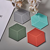Hexagon PVC Hot Pads Heat Resistant Sets LS-CF-TAC0001-09-5