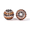Acrylic with Resin Rhinestone Beads OACR-T030-21C-2