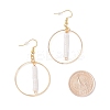 Natural White Jade Beads Dangle Earrings for Women EJEW-JE04710-01-4