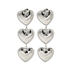 304 Stainless Steel Heart Dangle Stud Earrings for Women EJEW-U020-05P-1