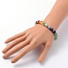 Buddha Head Gemstone Beaded Stretch Bracelets BJEW-JB01862-02-4