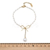 304 Stainless Steel & Crystal Rhinestone Charm Bracelets BJEW-G755-03G-5