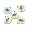 PVD Vacuum Plating 201 Stainless Steel Enamel Pendants STAS-J401-VC802-3