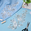 Flower Gauze & Sequin Embroidery Ornament Accessories DIY-WH0430-464B-4