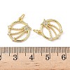 Brass Micro Pave Cubic Zirconia Pendants KK-S337-04G-3