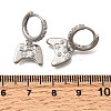 Brass Micro Pave Cubic Zirconia Hoop Earrings EJEW-P322-14P-7