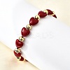 Valentine's Day ABS Imitation Pearl Beads Stretch Bracelets for Women BJEW-D317-08B-G-3