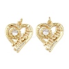 Mother's Day Brass Micro Pave Cubic Zirconia Pendants KK-L251-06G-02-1