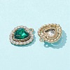 10Pcs 5 Color Acrylic Rhinestone Pendants FIND-FS0001-40-6
