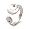 Non-Tarnish 304 Stainless Steel Open Cuff Ring LS-RJEW-C068-05B-P-1