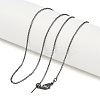 1mm Rack Plating Brass Cable Chain Adjustable Slider Necklaces for Women Men MAK-L044-55B-2