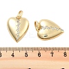 Brass Pave Clear Cubic Zirconia Pendants KK-U009-01A-G-3